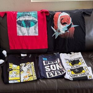 The Children's Place Graphic Long and short Sleeve Tees - Red, Black, Gray